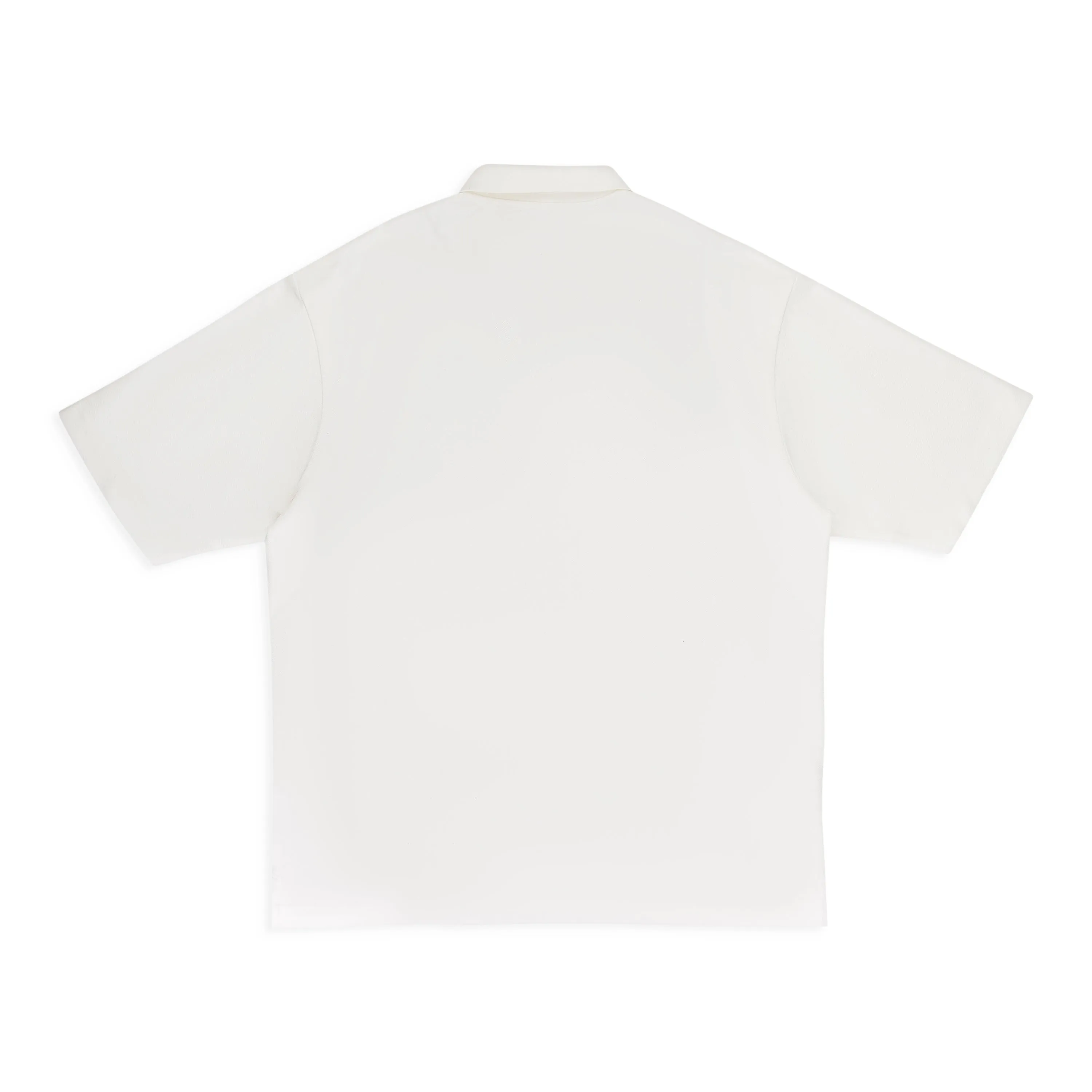 PIQUE OVERSIZED POLO WHITE POLO SHIRTS