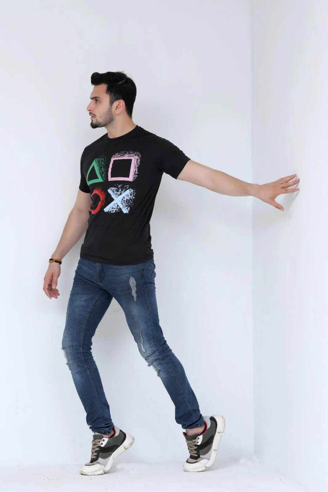 PlayStation Printed Tee For Him.MTST-0169Blk