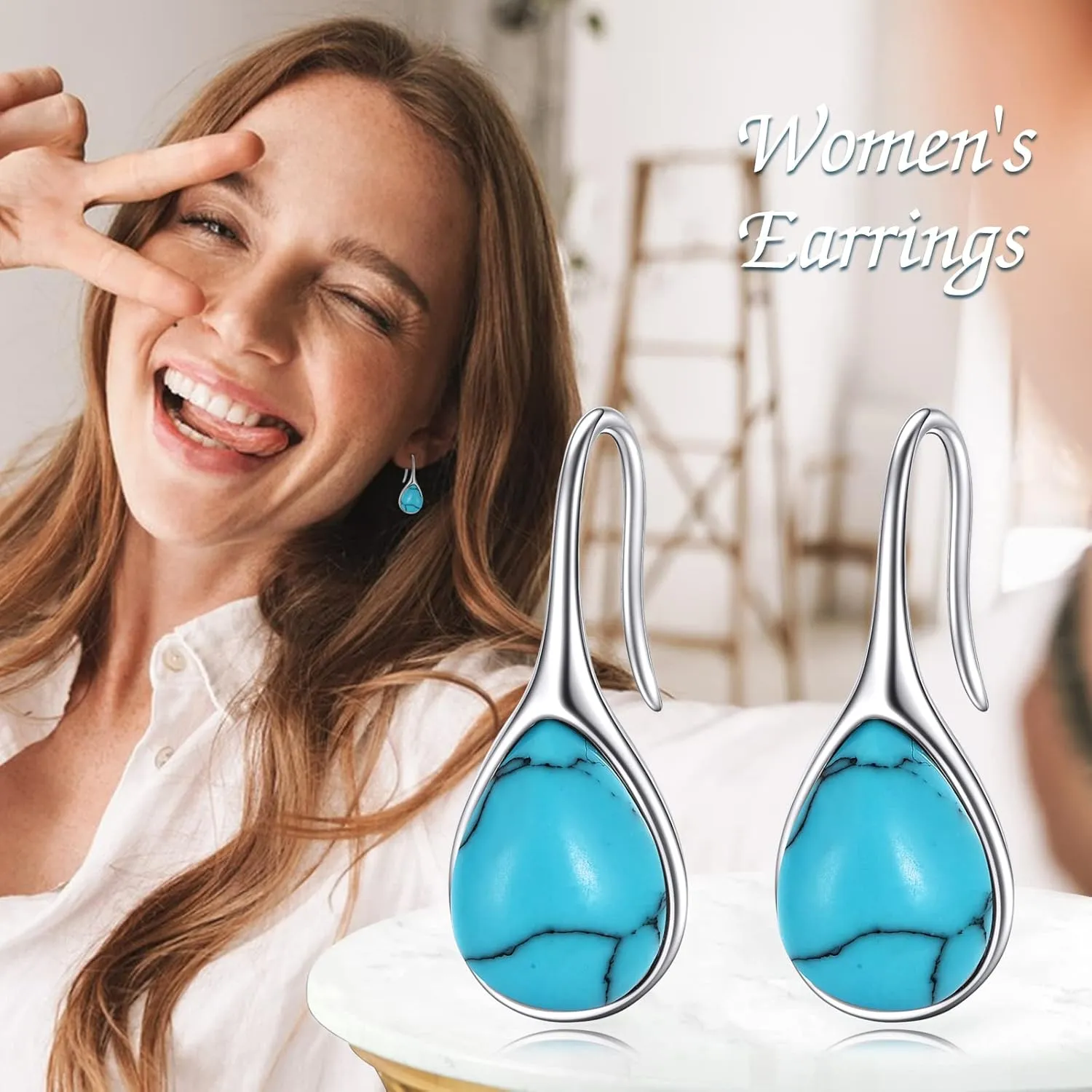 Pull Through Earrings Sterling Silver Threader Earrings Long Piercing Dangle Earrings Ear Line Eardrop Earrings Jewelry for Women