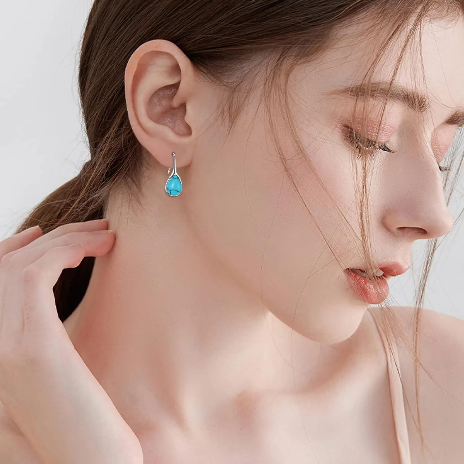 Pull Through Earrings Sterling Silver Threader Earrings Long Piercing Dangle Earrings Ear Line Eardrop Earrings Jewelry for Women