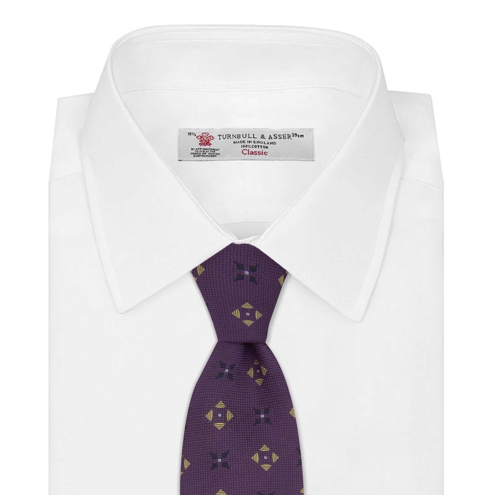 Purple Crosses Silk Tie