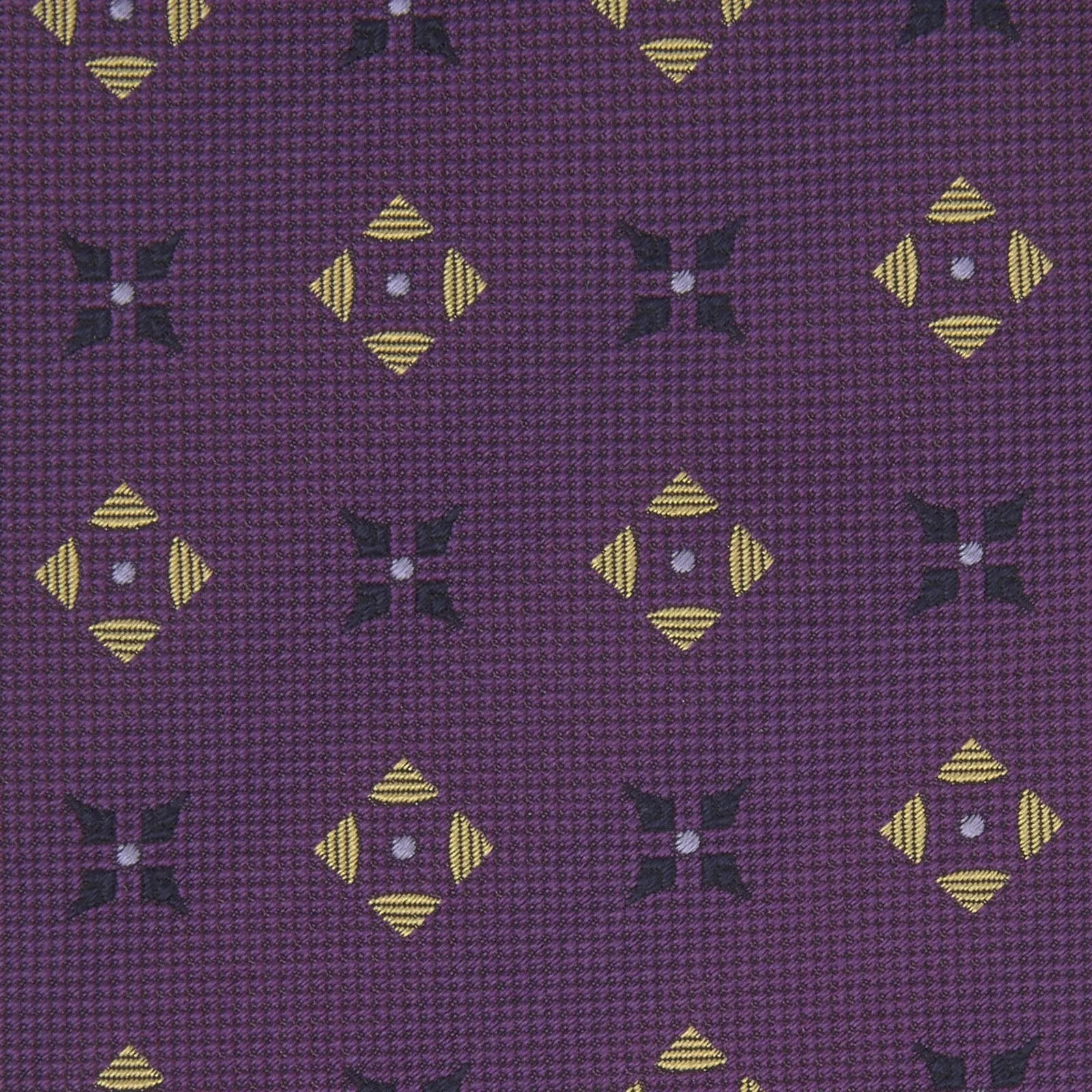 Purple Crosses Silk Tie