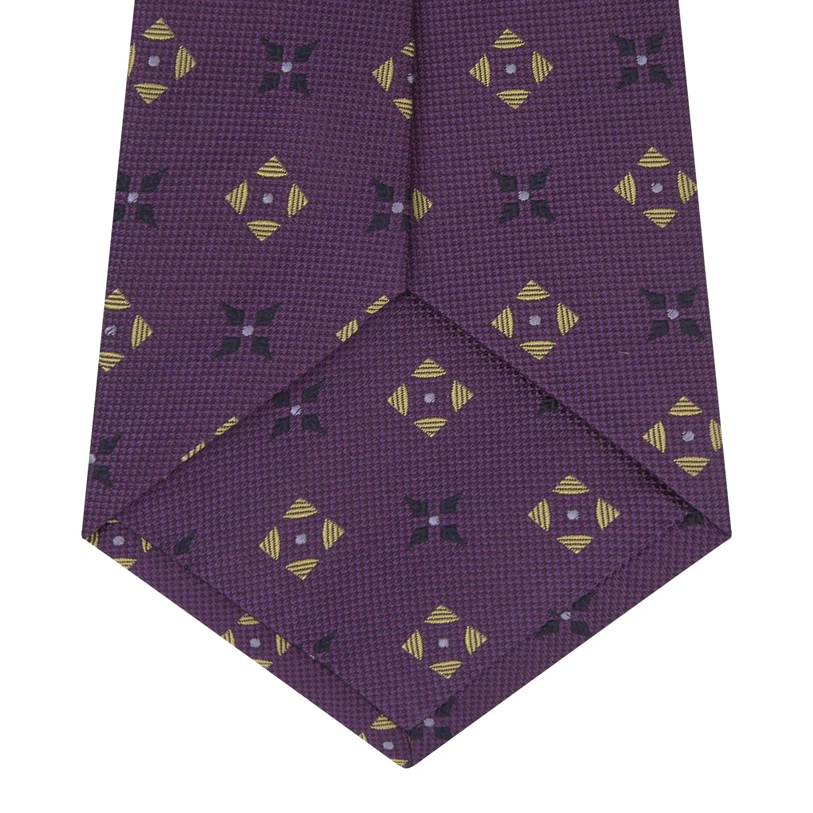 Purple Crosses Silk Tie