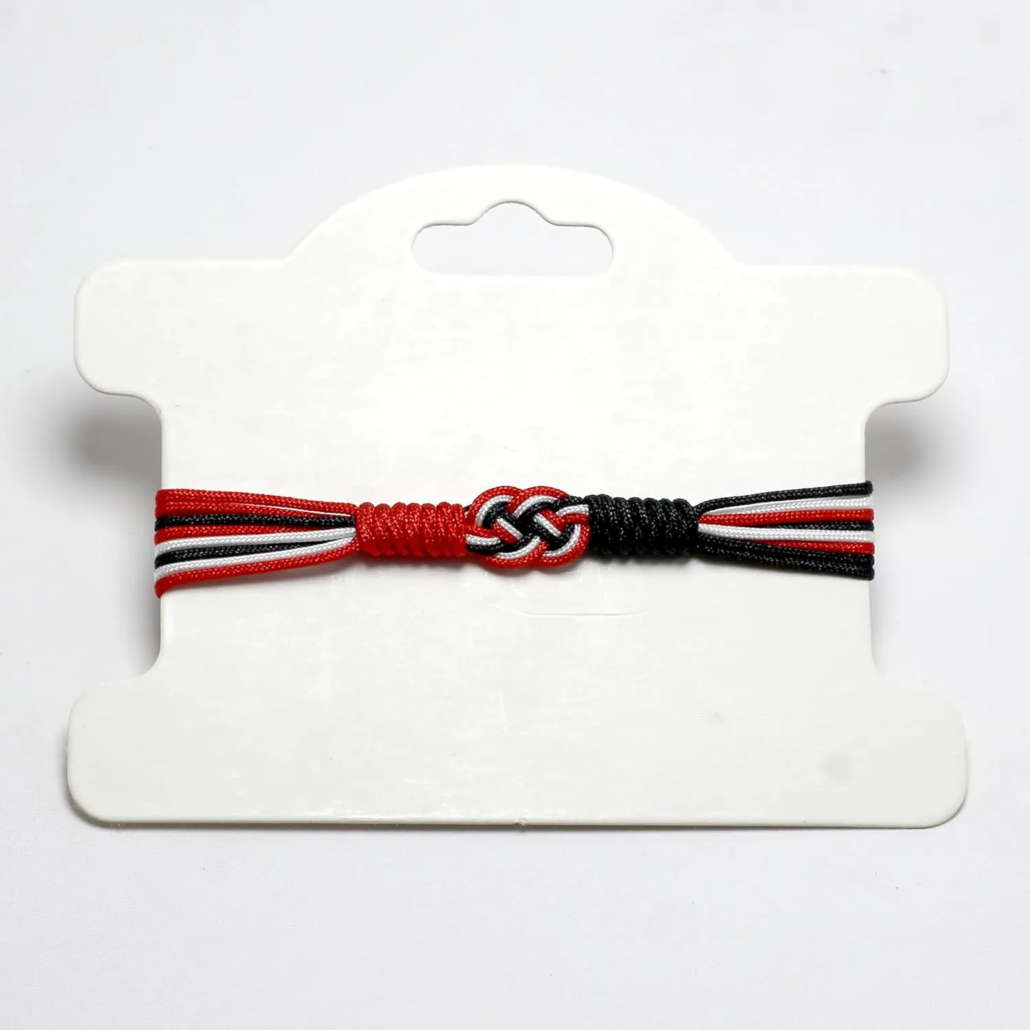Red, White and Black Patriotic Infinity String Bracelet, Yemen, Limousin, Berlin, Amsterdam and More Flag Color Bracelet, Surfer Wrist Wrap Bracelet Lucky and Protection