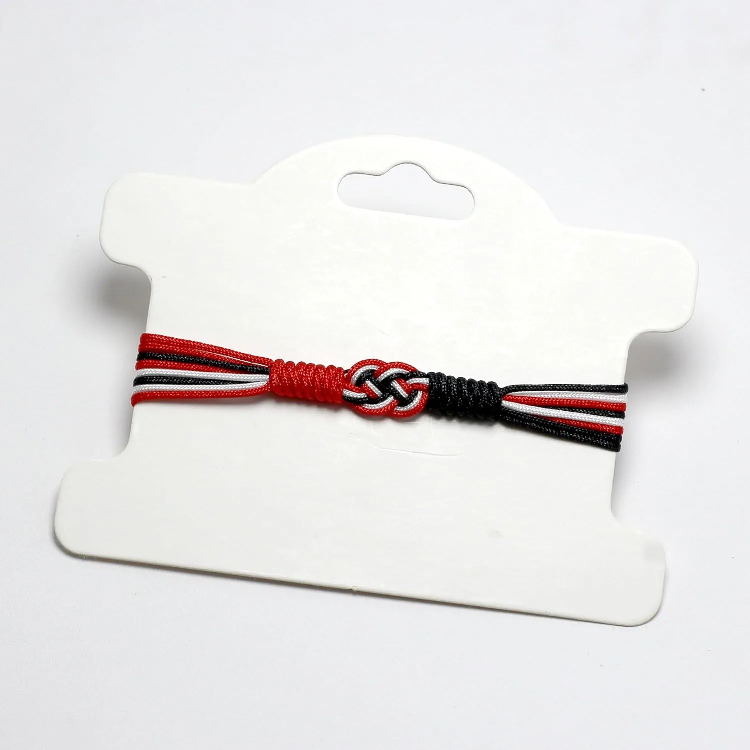 Red, White and Black Patriotic Infinity String Bracelet, Yemen, Limousin, Berlin, Amsterdam and More Flag Color Bracelet, Surfer Wrist Wrap Bracelet Lucky and Protection