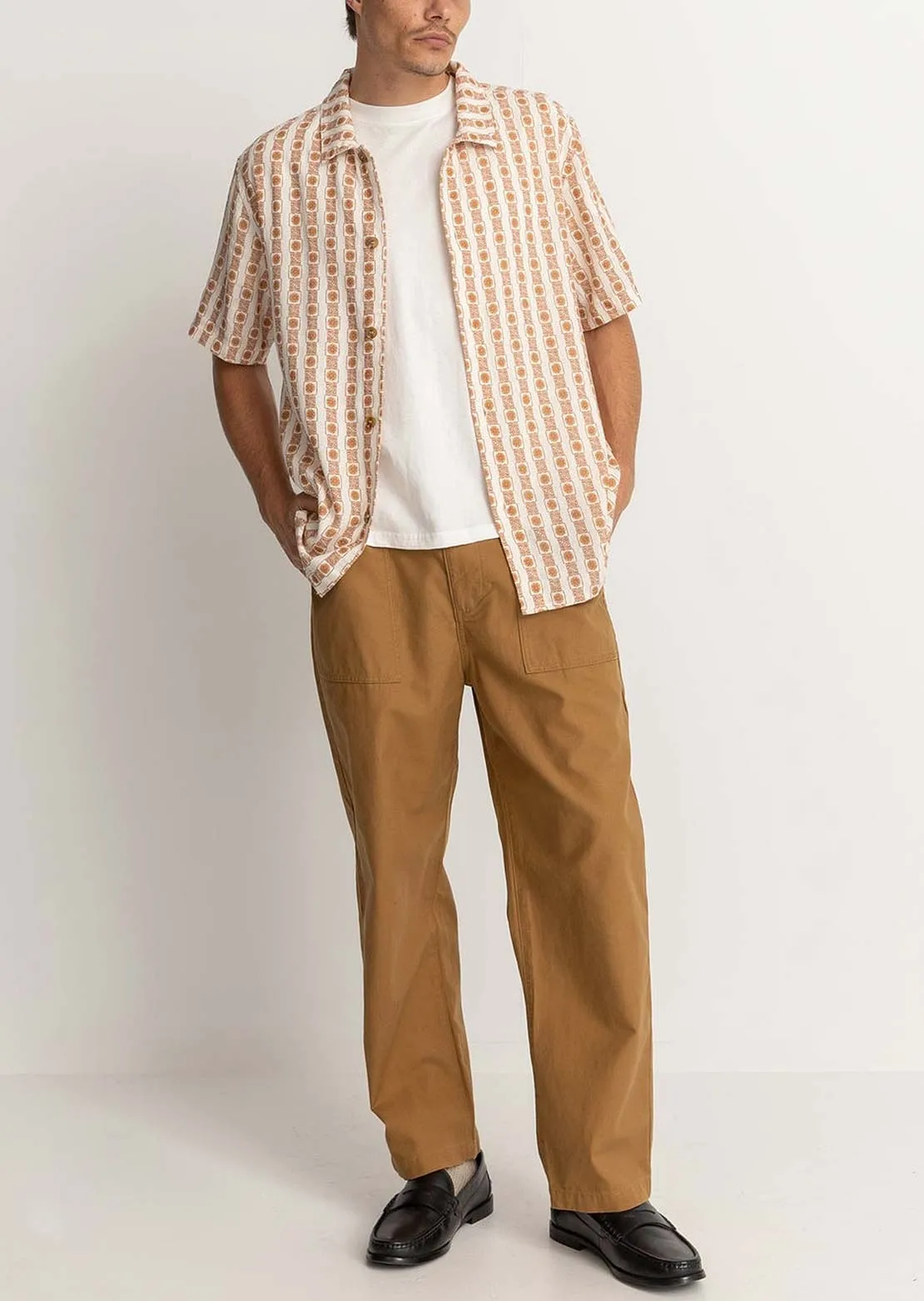 Rhythm Men's Tile Stripe Button Up Shirt
