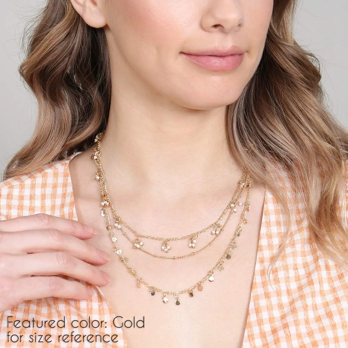 RIAH FASHION Bohemian Multi Layer Statement Necklace - Gypsy Layered Strand Drape Long Y Chain Bar Feather Pendant Drop Lariat