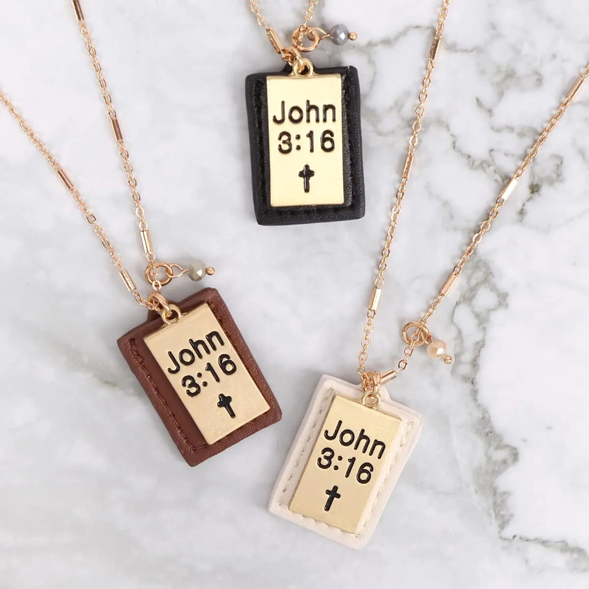 RIAH FASHION Inspirational Message Pendant Necklace - Christian Religious Engraved Words Infinity, Hexagon Charm Chain Hope, Love, Faith, Blessed Gift Jewelry