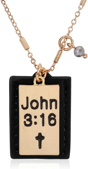 RIAH FASHION Inspirational Message Pendant Necklace - Christian Religious Engraved Words Infinity, Hexagon Charm Chain Hope, Love, Faith, Blessed Gift Jewelry