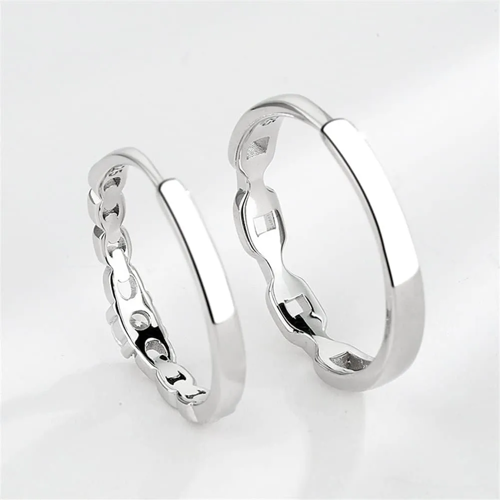 Rings Statement Rings Fashion Gifts Sterling Silver Couple Ring Love Wedding Engagement Promise Ring Party for Women Fashionable, Easy to wear