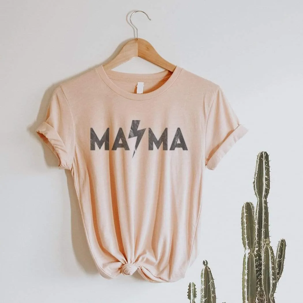 Rockin Mama Graphic T-Shirt- MUSTARD