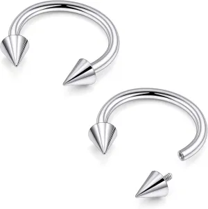 Ruifan 20G 18G 16G 14G 12G 8G 6G 4G 2G Horseshoe Nose Ring Titanium Septum Rings Piercing Jewelry Internally Threaded Gauges Cartilage Conch Helix Rook Lip Tragus Earring Hoop Eyebrow For Women Men