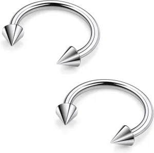 Ruifan 20G 18G 16G 14G 12G Horseshoe Nose Ring Titanium Septum Rings Piercing Jewelry Cartilage Conch Helix Rook Lip Tragus Earring Hoop Eyebrow Retainer For Women Men 6mm 8mm 10mm 12mm 14mm 16mm 19mm