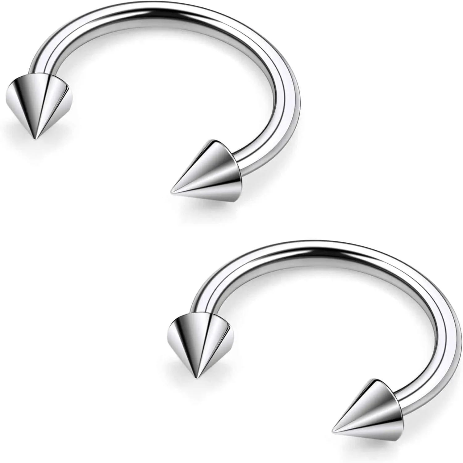 Ruifan 20G 18G 16G 14G 12G Horseshoe Nose Ring Titanium Septum Rings Piercing Jewelry Cartilage Conch Helix Rook Lip Tragus Earring Hoop Eyebrow Retainer For Women Men 6mm 8mm 10mm 12mm 14mm 16mm 19mm