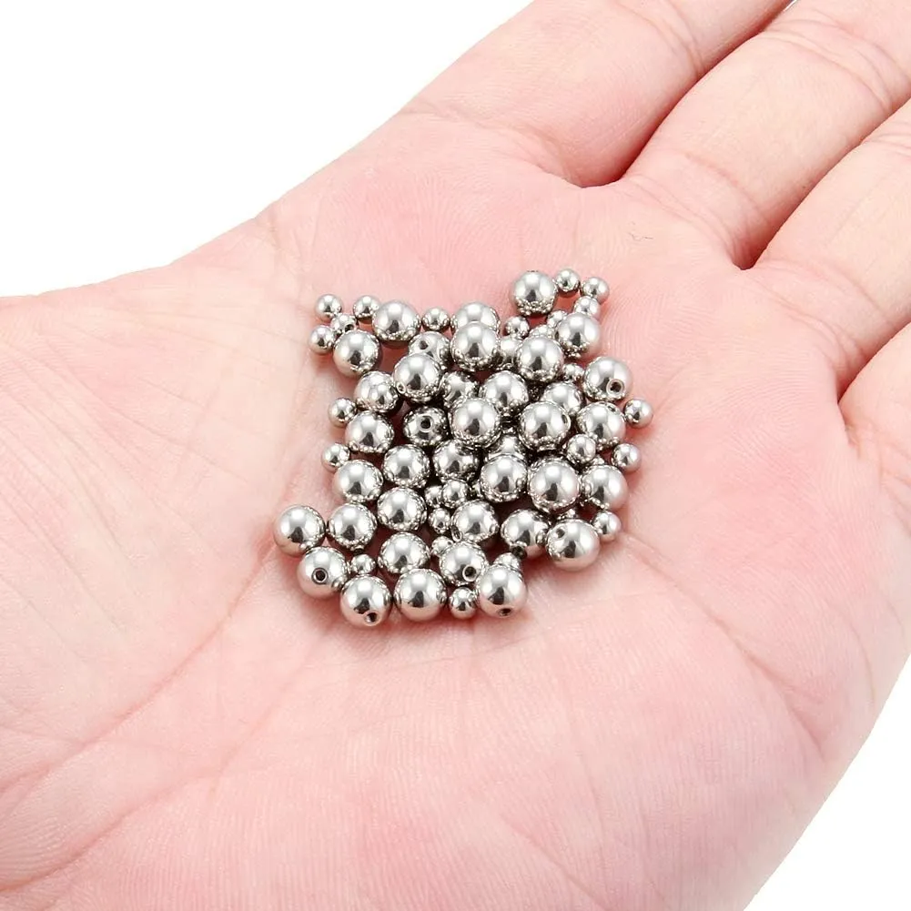 Ruifan 60-80PCS 316L Surgical Steel Replacement Balls Body Jewelry Piercing Barbell Parts 16G 14G Women Men