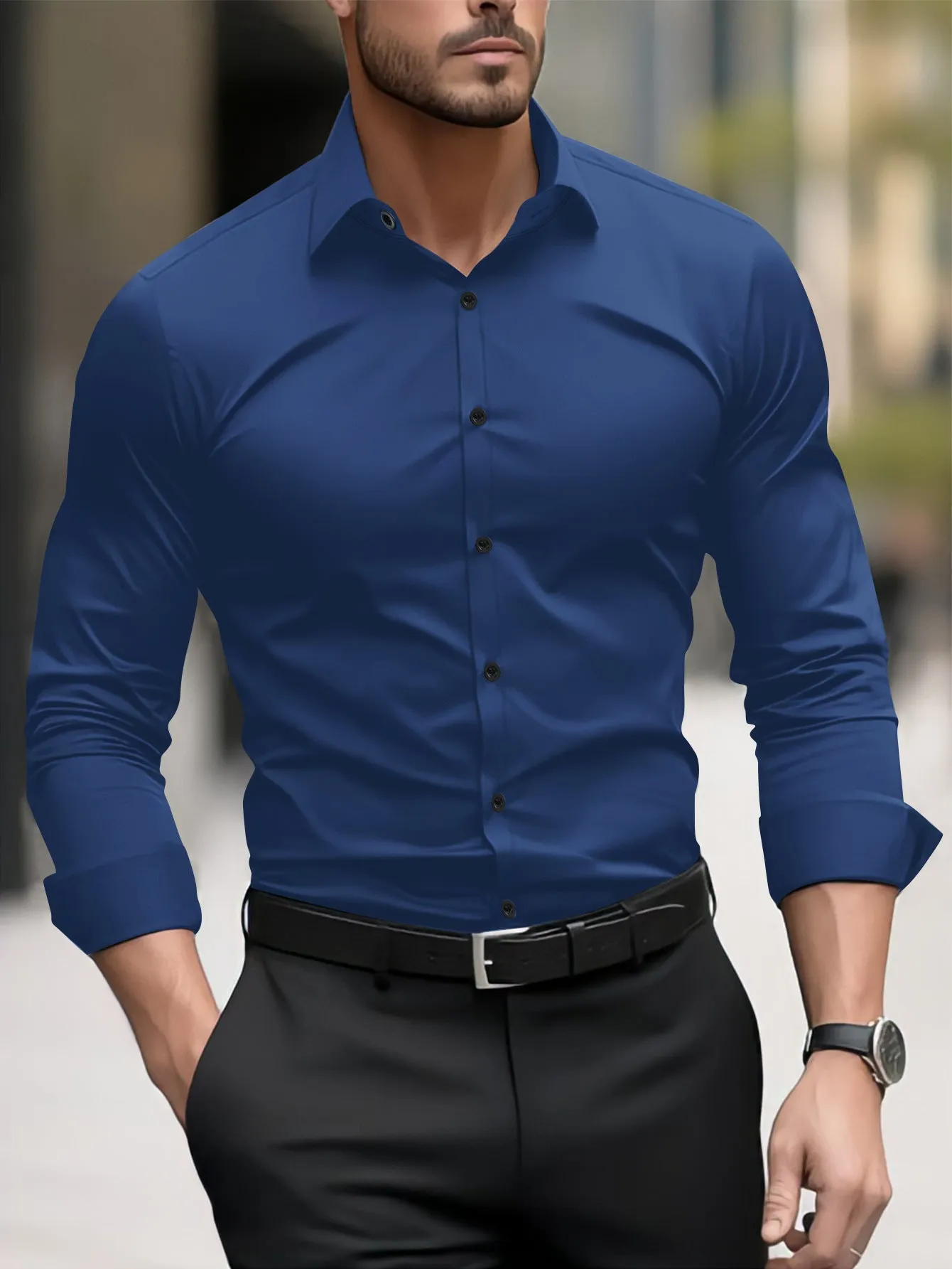 Ryan  Lssiges Business-Hemd mit langen rmeln