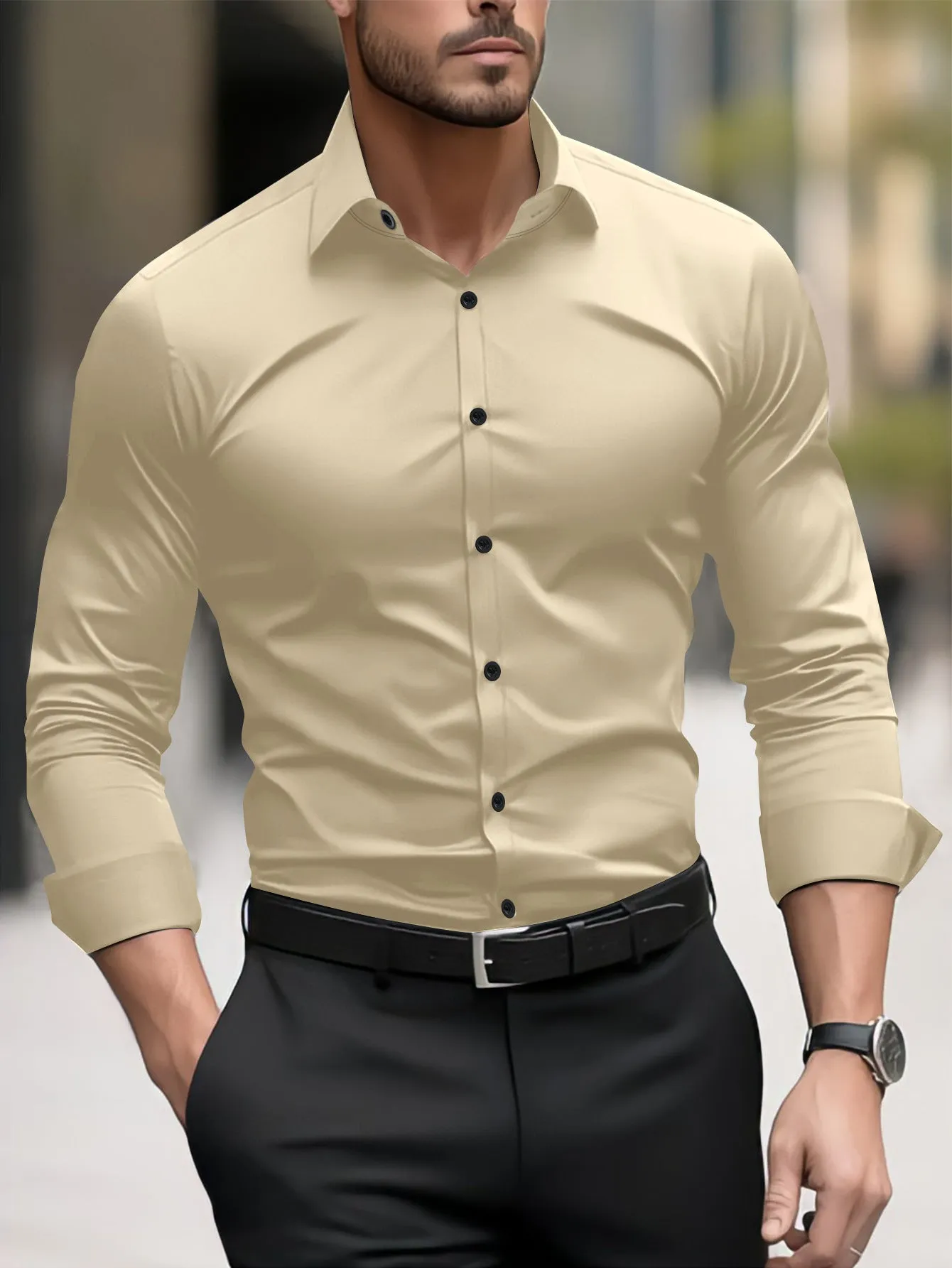 Ryan  Lssiges Business-Hemd mit langen rmeln