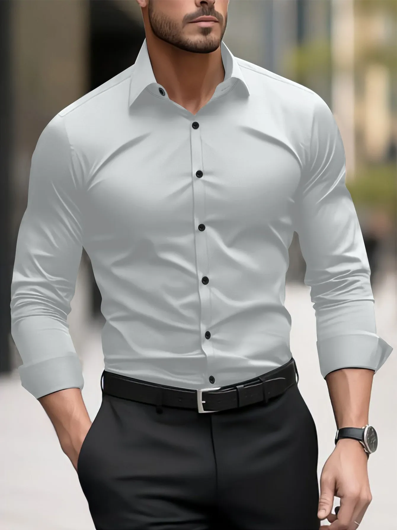 Ryan  Lssiges Business-Hemd mit langen rmeln