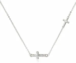 S925 Silver Cross Necklace for Women, Gold Plated Sterling Silver Cross Necklace, Sideways Cross Jewelry, Minimal Everyday Jewelry Gift, Dainty Faith Cross Pendant Necklaces
