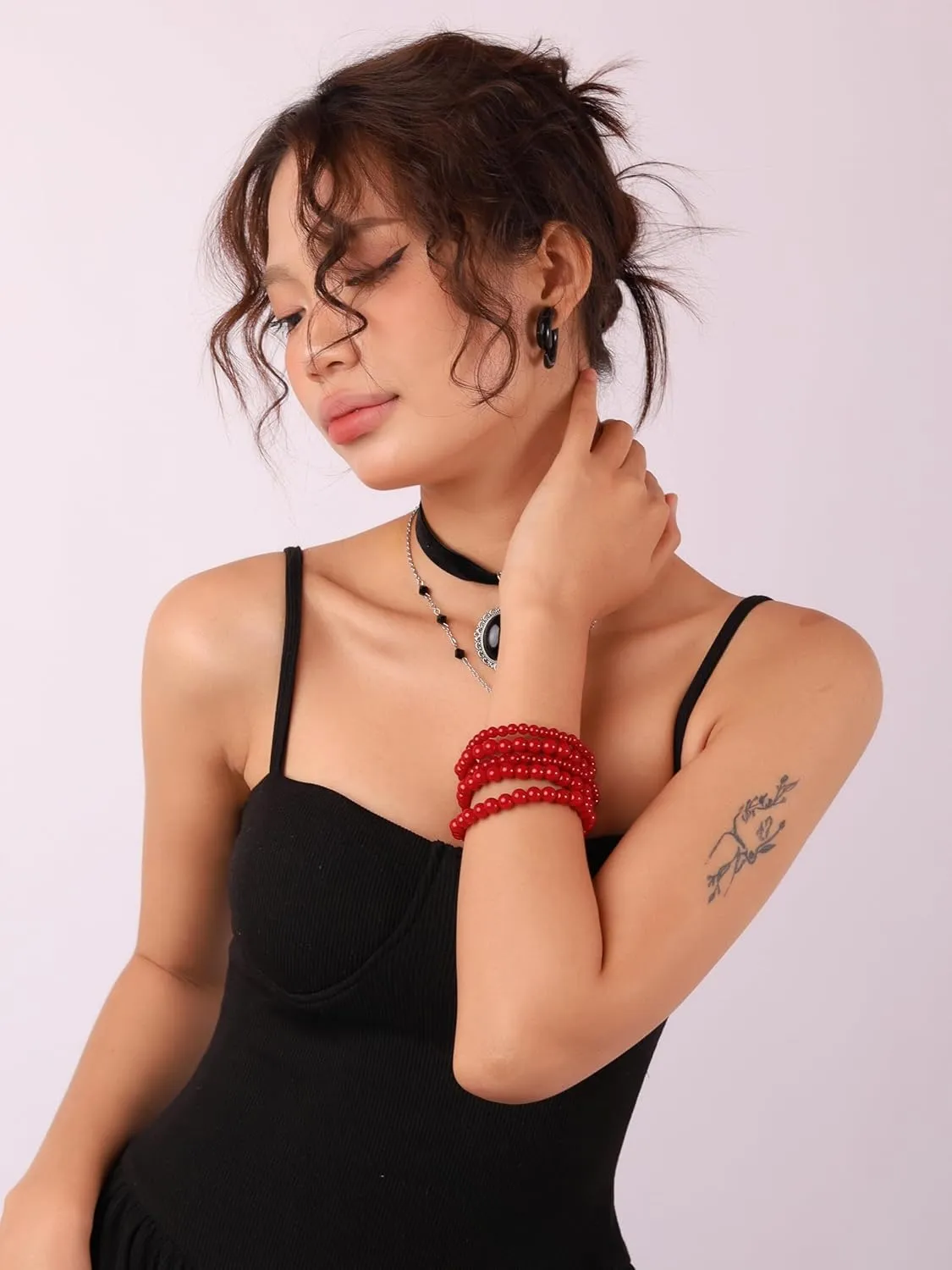Sacina Imitation-Pearl Stretchable Bracelets, Beaded Bracelet for Women, Christmas Jewelry Gift