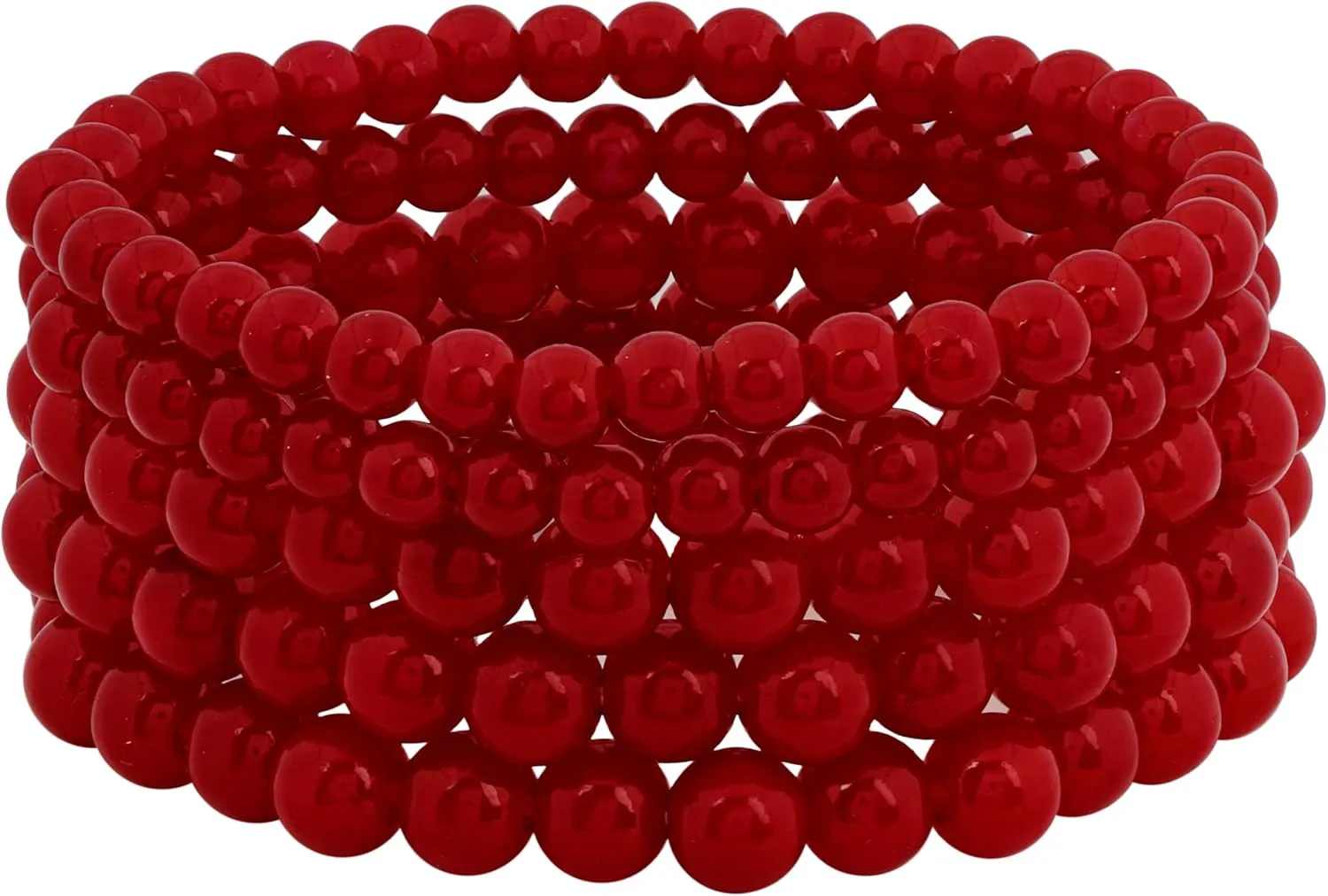 Sacina Imitation-Pearl Stretchable Bracelets, Beaded Bracelet for Women, Christmas Jewelry Gift