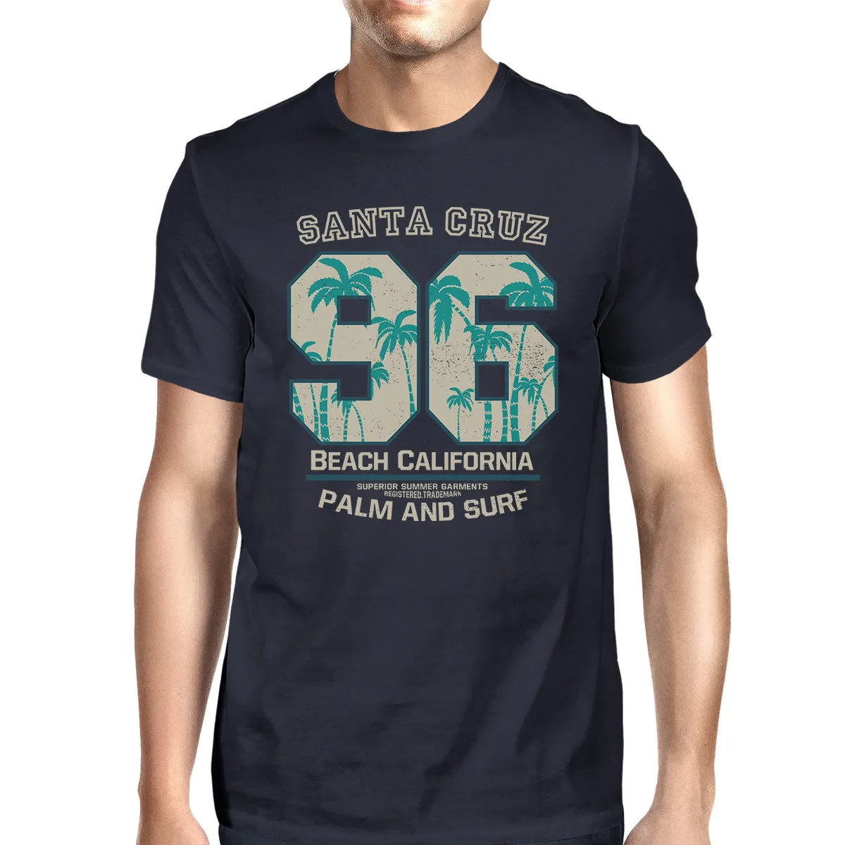 Santa Cruz Beach California Mens Navy Shirt