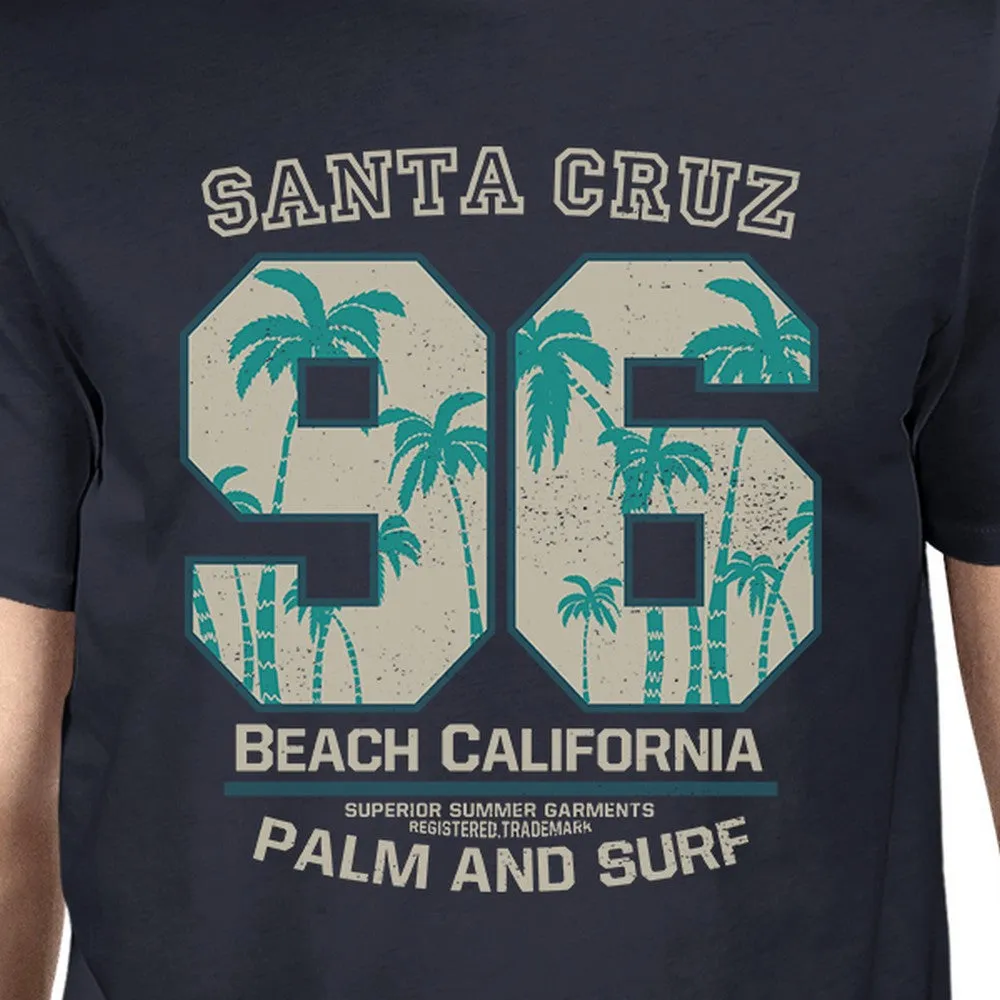 Santa Cruz Beach California Mens Navy Shirt