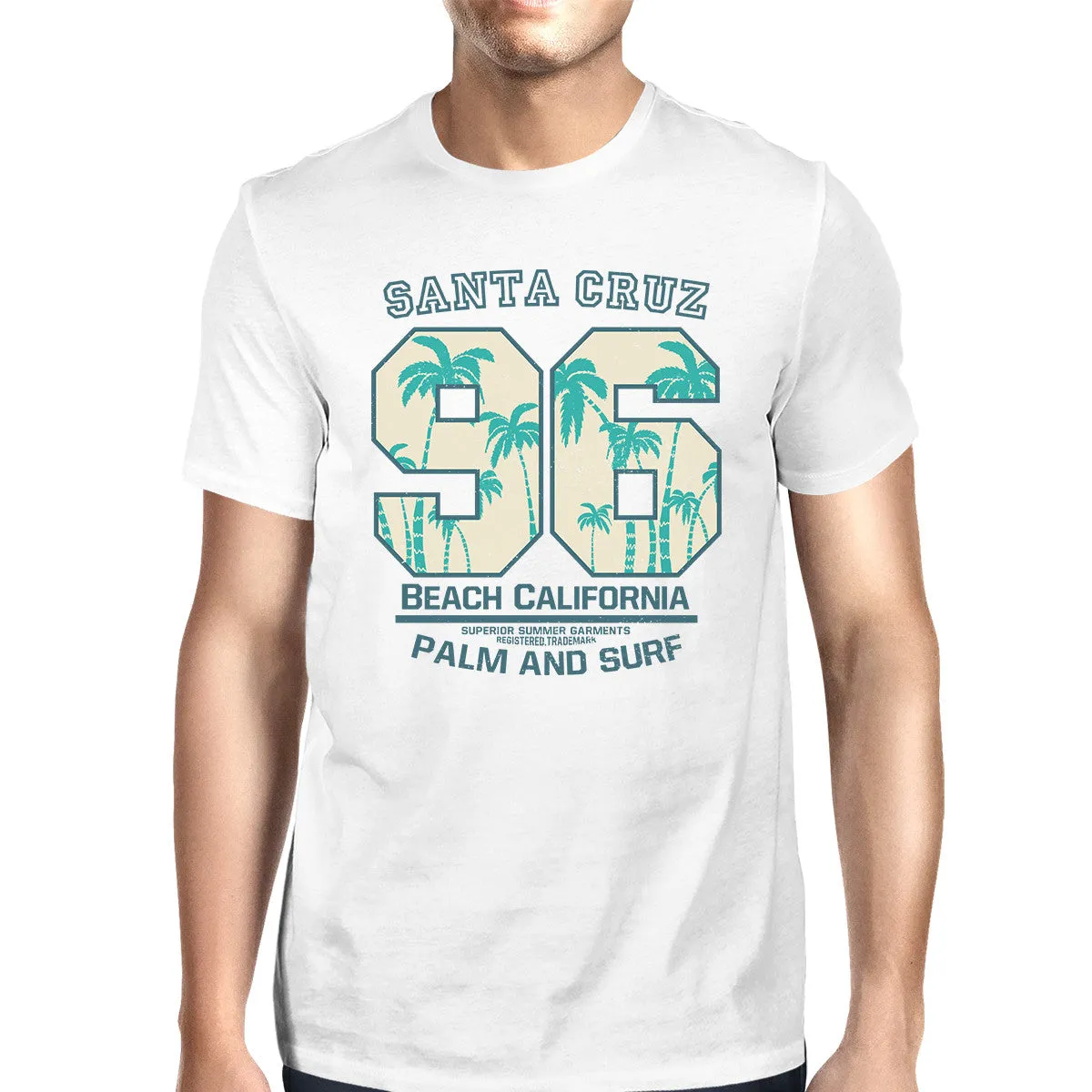Santa Cruz Beach California Mens White Shirt