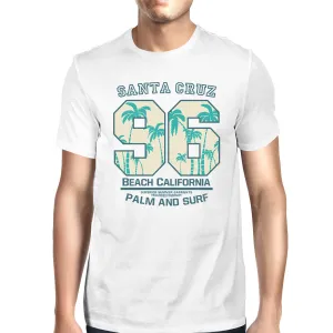 Santa Cruz Beach California Mens White Shirt