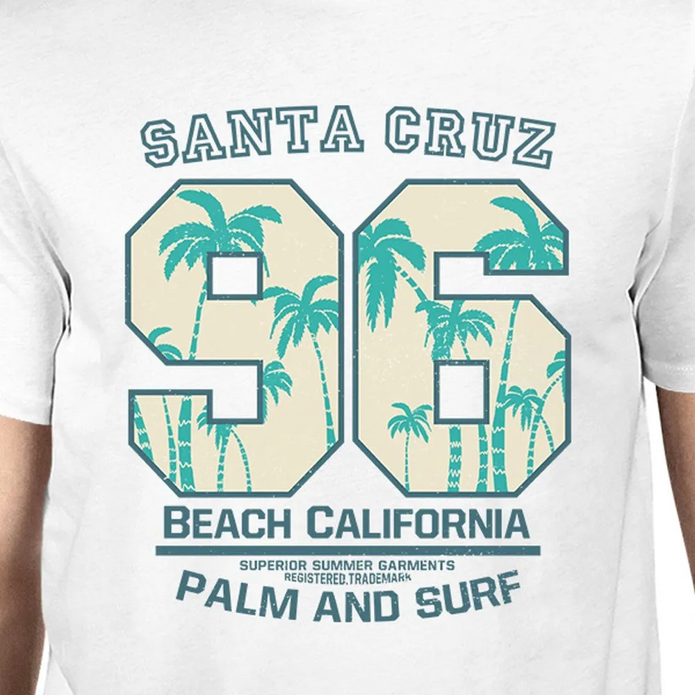 Santa Cruz Beach California Mens White Shirt