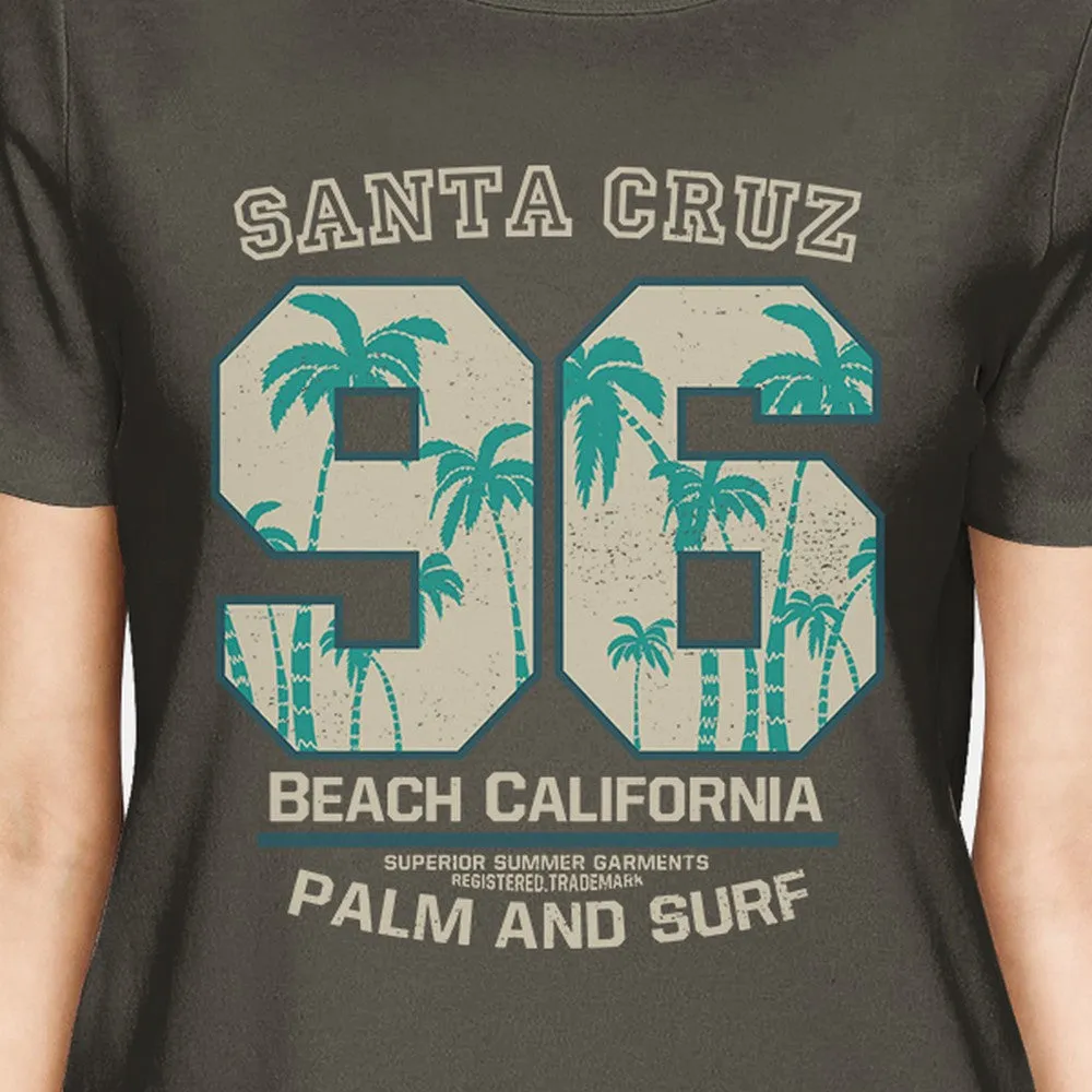 Santa Cruz Beach California Womens Dark Grey Shirt