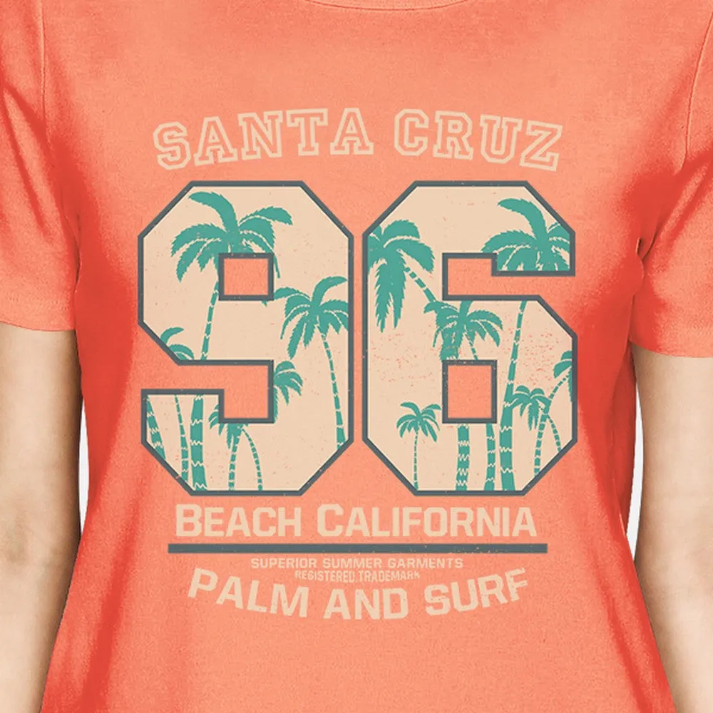 Santa Cruz Beach California Womens Peach Shirt