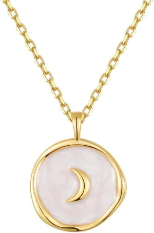 S.Leaf Gold Necklaces for Women Sterling Silver Coin Necklace Starburst Pendant Sterling Silver Necklace for Women