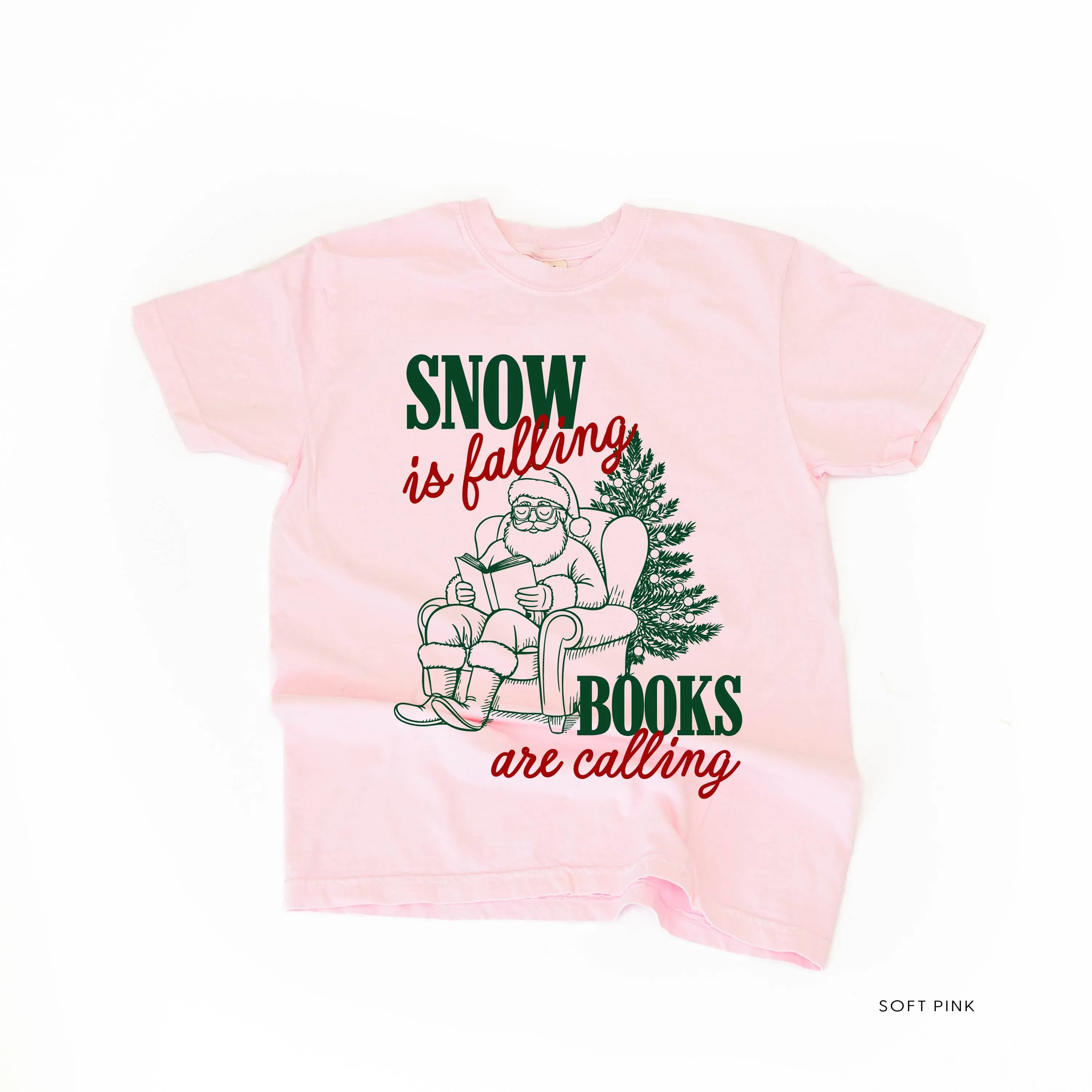 Snow Is Falling Books Are Calling - Comfort Colors Tee