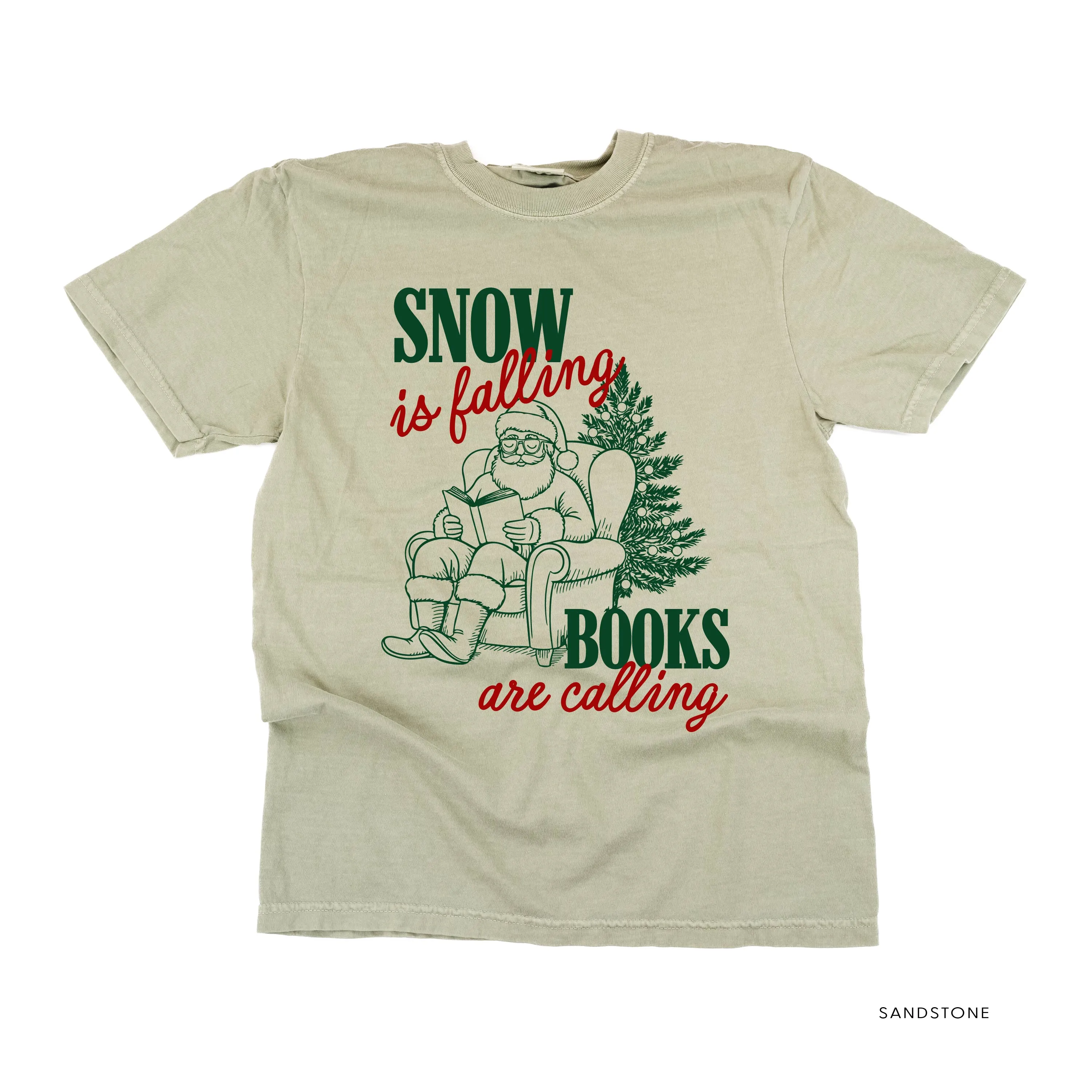 Snow Is Falling Books Are Calling - Comfort Colors Tee