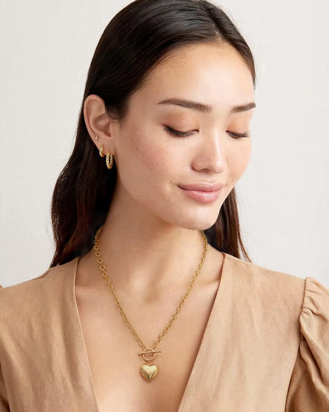 SOFYBJA Saint Benedict Necklace Drop 18K Gold Toggle Medallion Coin Cross Pendant Necklaces Religious Jewelry Catholic Gift for Women