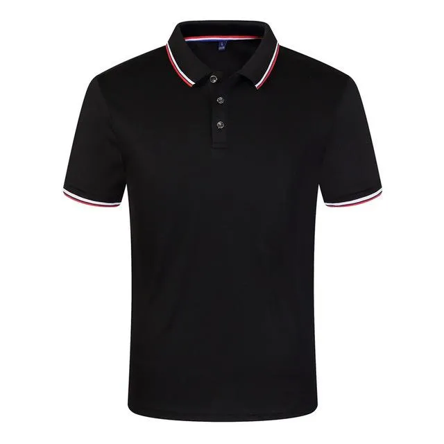 Solid Color Summer Polo Shirts Men Cotton