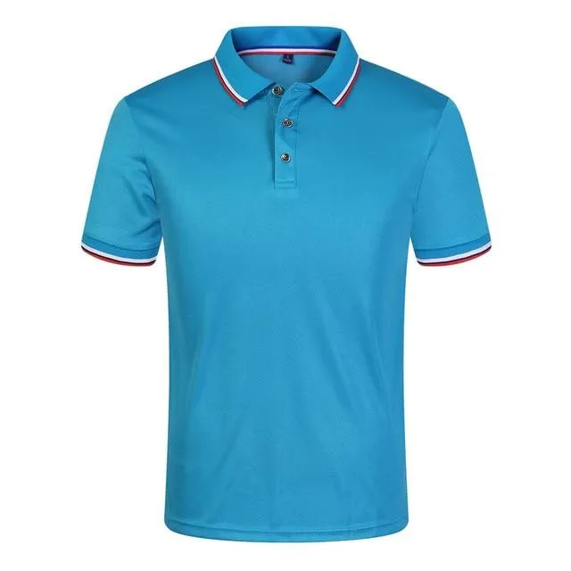 Solid Color Summer Polo Shirts Men Cotton