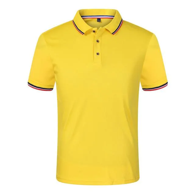 Solid Color Summer Polo Shirts Men Cotton