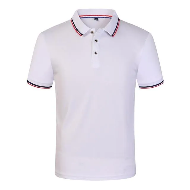 Solid Color Summer Polo Shirts Men Cotton