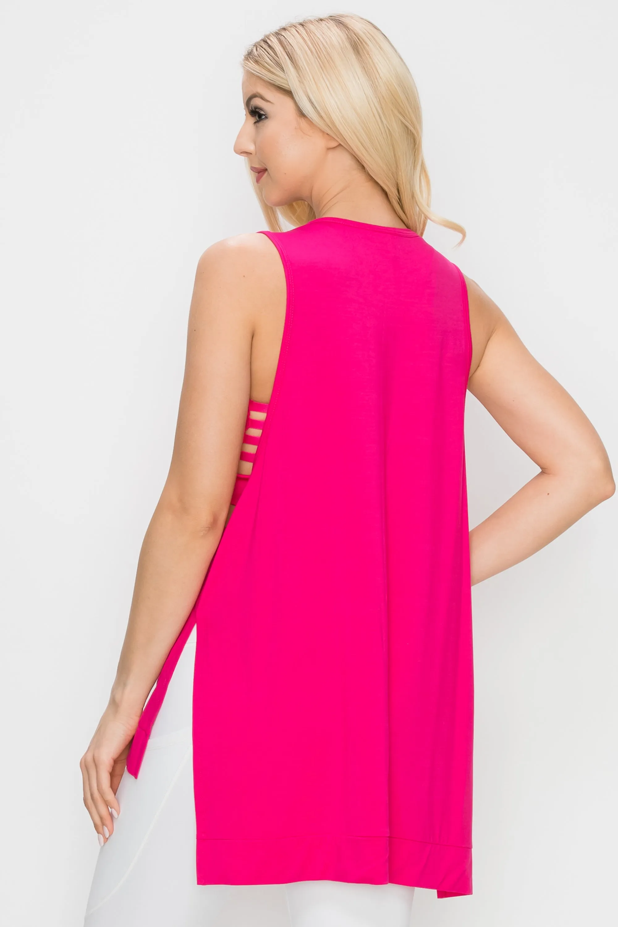 Sporty Tank Top with Split Sides