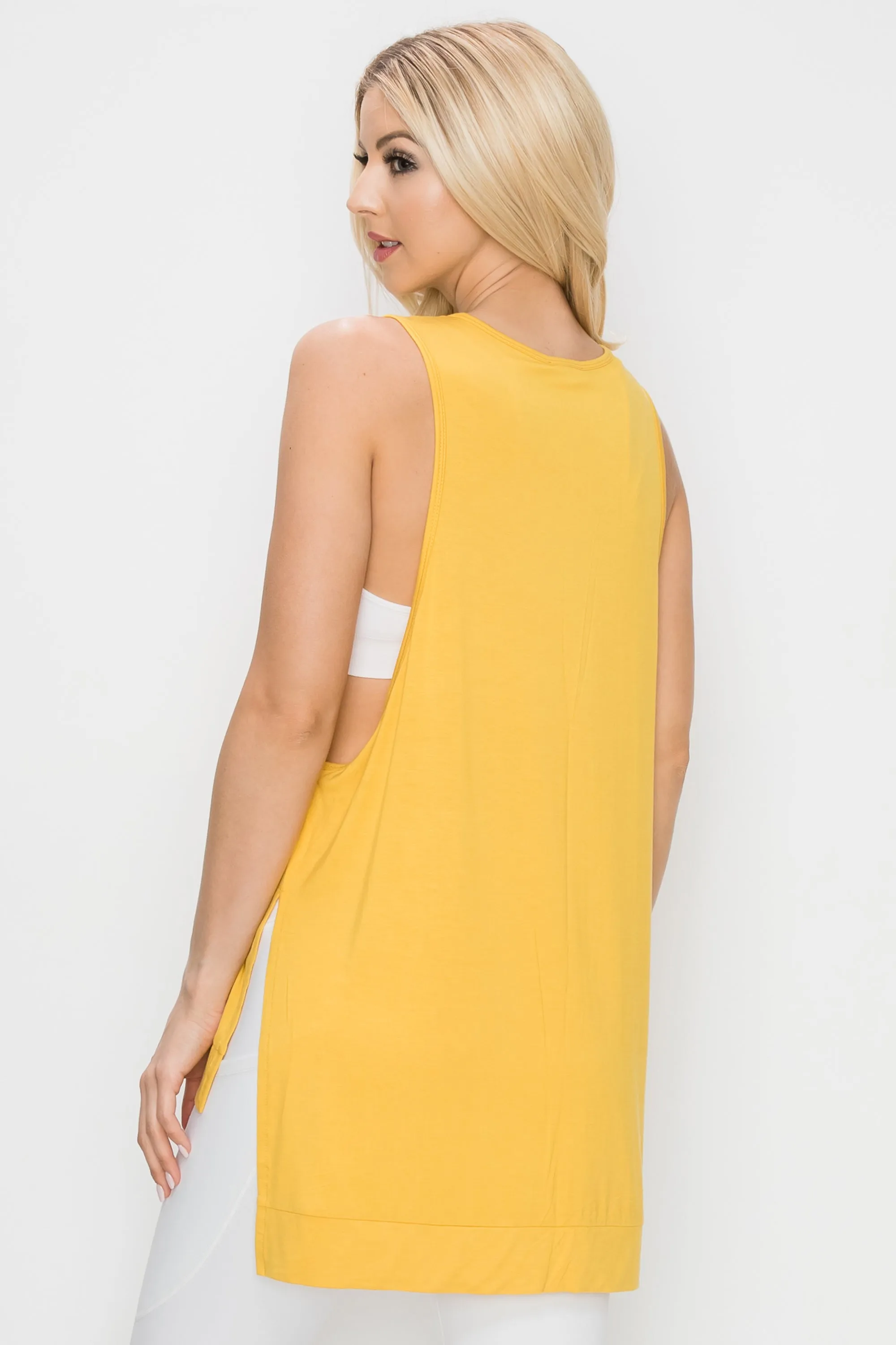 Sporty Tank Top with Split Sides