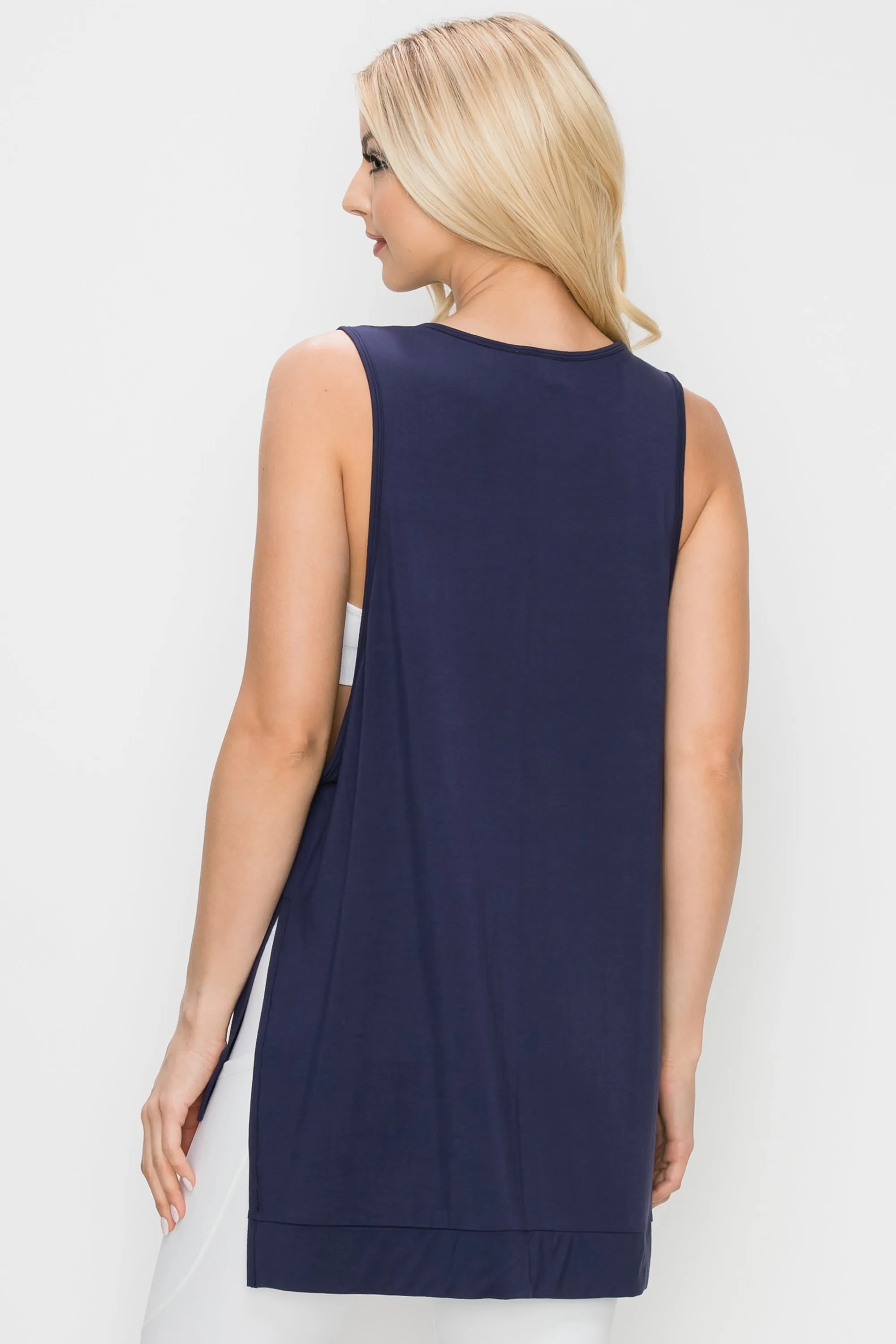 Sporty Tank Top with Split Sides