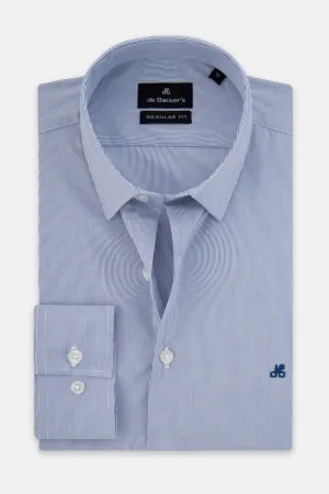 Striped Cool Grey & White Bamboo Classic Shirt