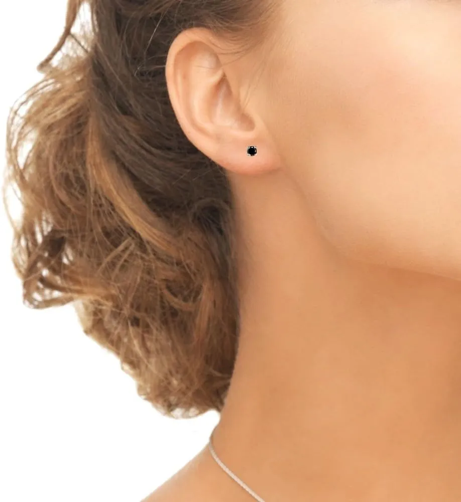 Stud Earrings for Women Sterling Silver Cubic Zirconia Round Stud Pierced Tiny Cartilage 2mm CZ Earring Studs for Men Single or Multipack Sets