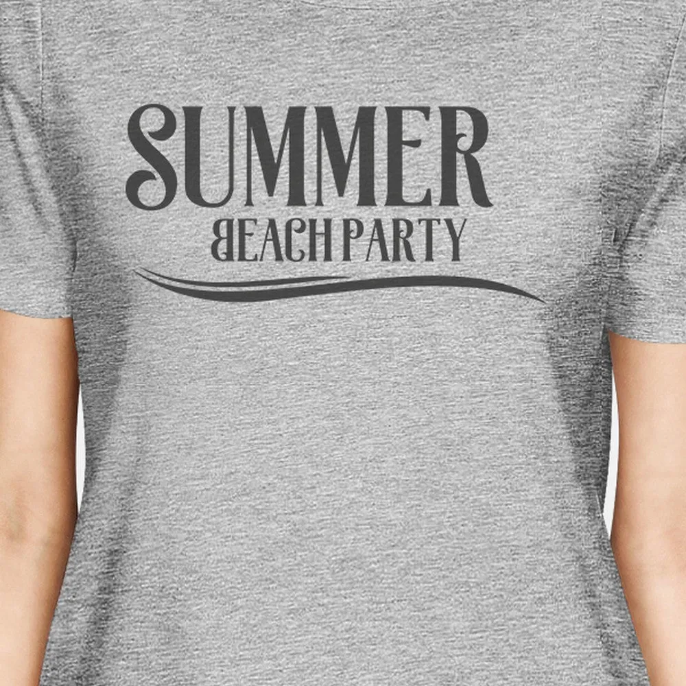 Summer Beach Party Womens Grey Shirt