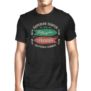 Superior Surfer Los Angeles Longboard Mens Black Shirt