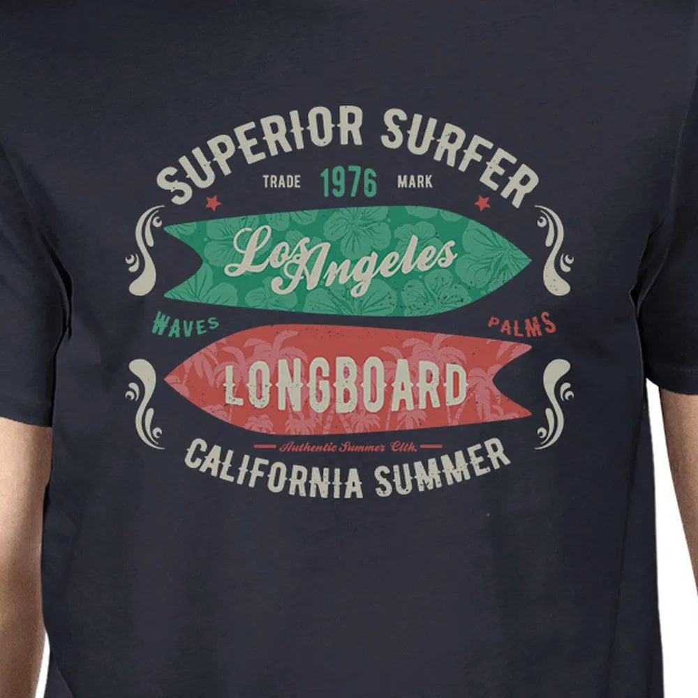 Superior Surfer Los Angeles Longboard Mens Navy Shirt