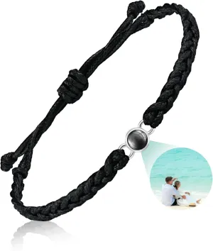 SUPHELPU Custom Bracelets with Picture Inside, Picture Bracelet Personalized Photo, Women's Identification Bracelets, Memorial Gifts for Loved One
