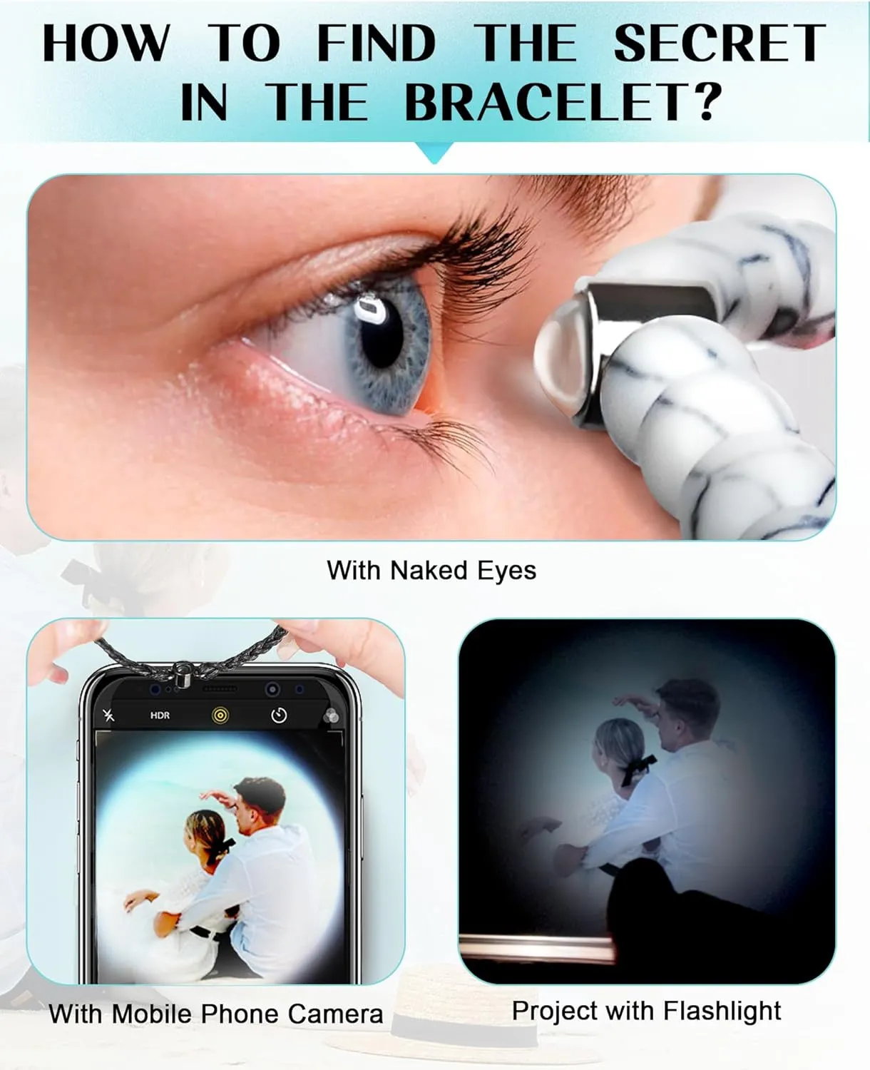 SUPHELPU Custom Bracelets with Picture Inside, Picture Bracelet Personalized Photo, Women's Identification Bracelets, Memorial Gifts for Loved One